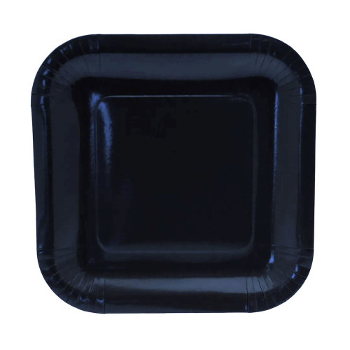 Dark Blue Paper Plates Square Pk8 9Inch