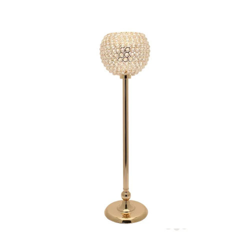 90Cm Gold Crystal Effect Globe On Stand