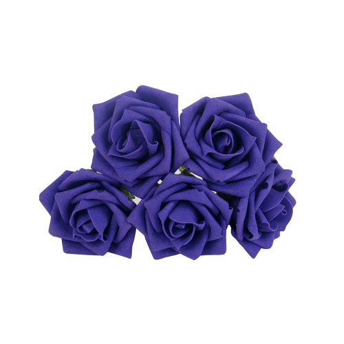 bunch, rose 5 heads purple