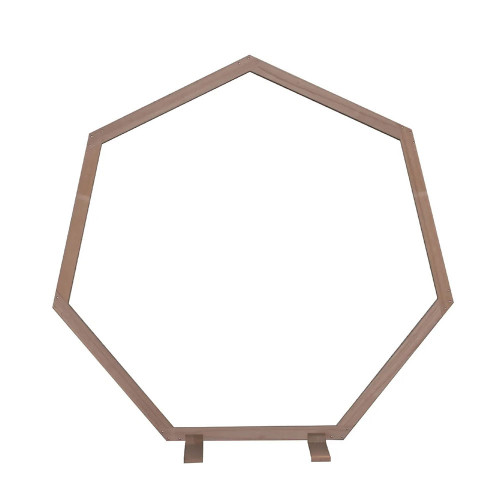 223cm Heptagon KD Wooden  Arch Natural