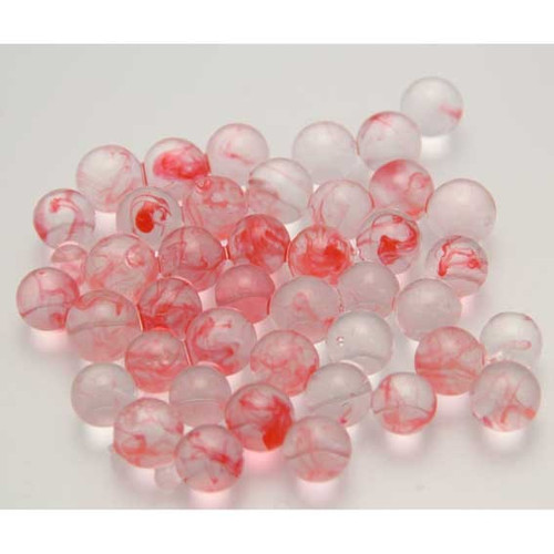 20g Red Marble Effect Crystal Pearls in Jar (20/240)