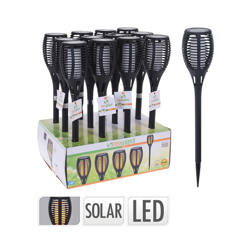 Black Solar Torch 58cm 