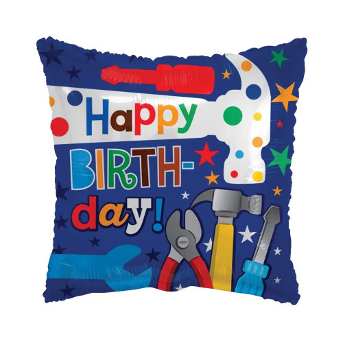 Happy Birthday Tools Balloon - 18" Foil