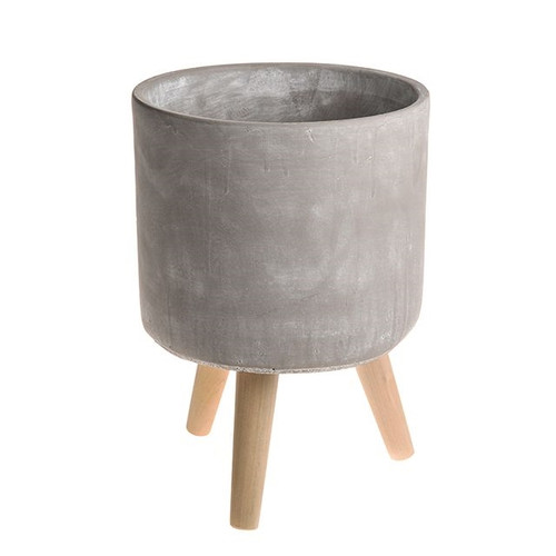 Planter With Wooden Stand 29Cm