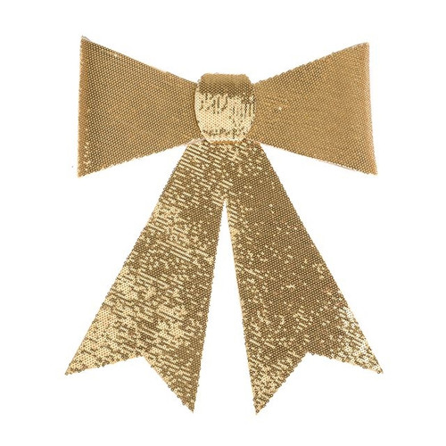 Sequin Bow Gold 35Cm