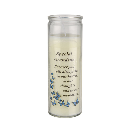 Special Grandaughter Glass Candle 6.3 x 18cm