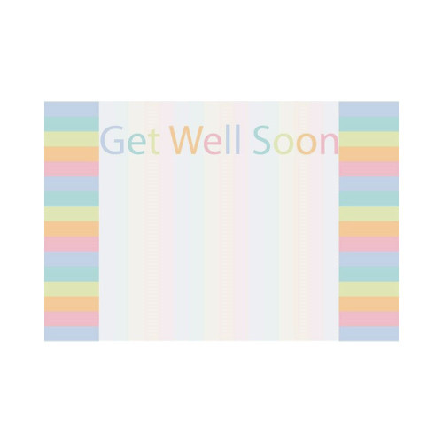 Card Yellow Pastel Stripes Get Well Soon (50)