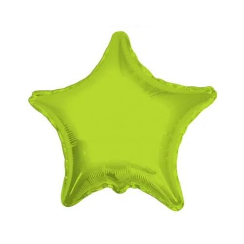 Lime Green Star Balloon - 18 Inch