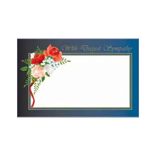 Card Blue Border With Deepest Sympathy (50)