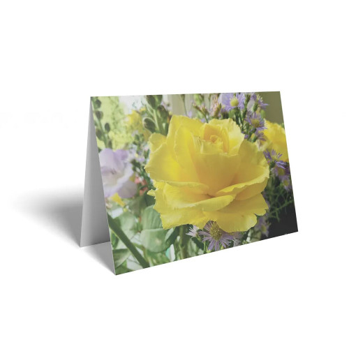 Folded Card  Yellow Rose 
