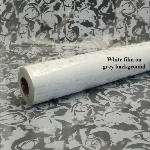 Cellophane Print Rose White 80cm 100m