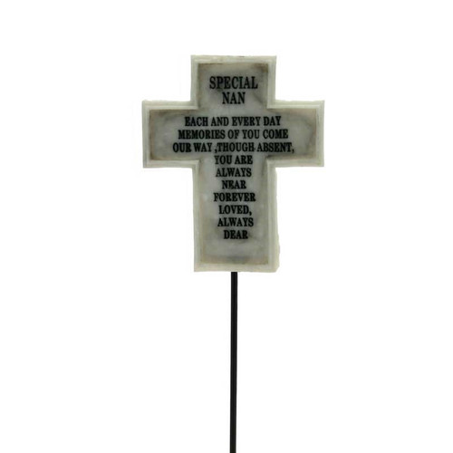 8.3x6.7x1cm  Special Nan Memorial Cross Pick (36/288)