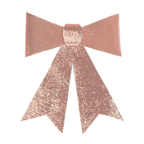 Sequin Bow Rose Gold 35Cm