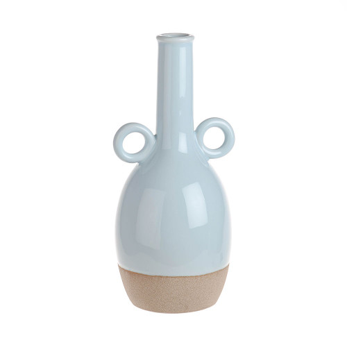 Blue Vase With Sandy Glaze 13.3Cm X 12.8Cm X 29.6Cm