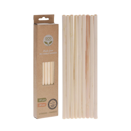 Bamboo Straws 20pcs