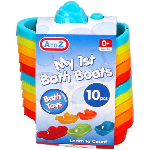 10PCS BATH BOATS (WITH NUMBERS)