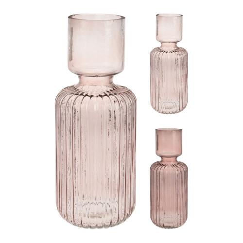 Pink Glass Vase (Assorted)