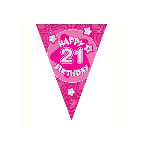 Pink Holographic 21St Banner