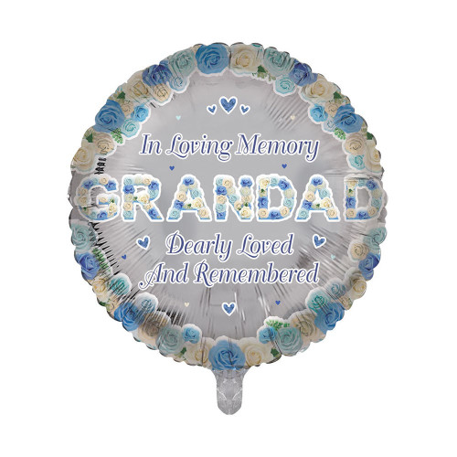 Foil Remembrance Balloon 18" Grandad Round