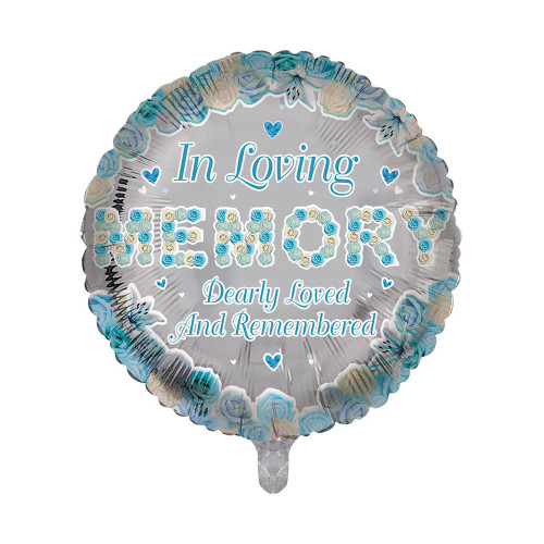 Foil Remembrance Balloon 18" ILM Blue Round 