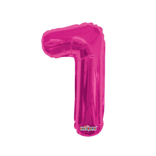 14"  Number Balloon - 1 - Hot Pink
