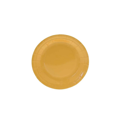 Yellow Paper Plates Round 7 Inch Pk8