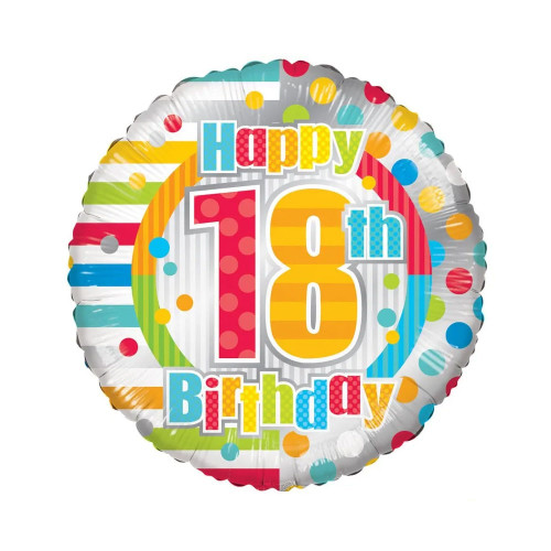 18" Unisex Happy 18th Birthday