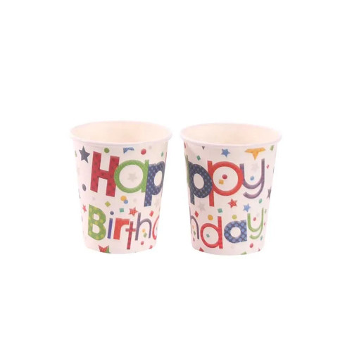 Happy Birthday Stars Paper Cups 9Oz