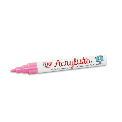 Carnation Pink Acrylista Chisel Pen (6mm) (12)