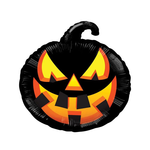 18" Halloween Black Pumpkin