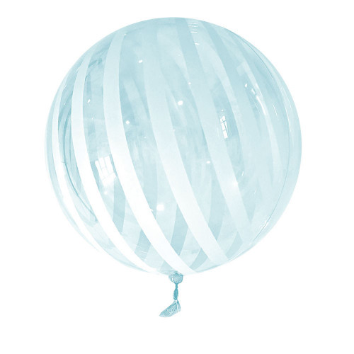 Vortex Coloured Stripe Sphere Balloon 18" Blue