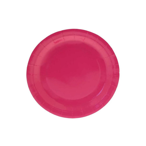 HOT Pink Paper Plates Round Pk8 9Inch