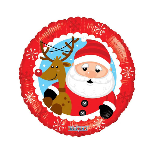 18" Christmas - Santa & Reindeer