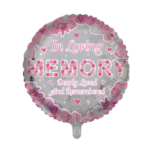 Foil Remembrance Balloon 18" ILM Pink Round 
