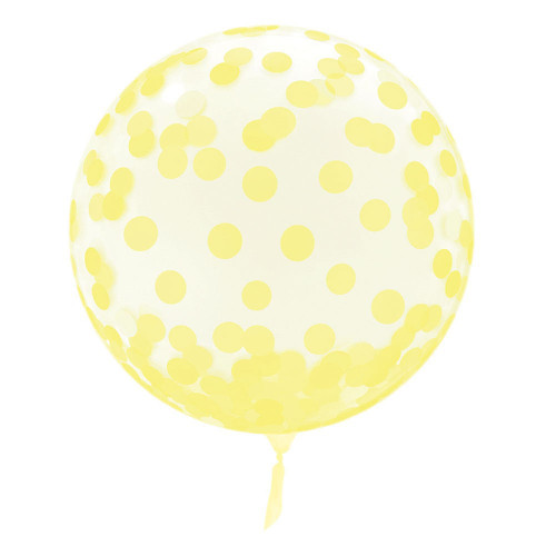 Vortex Coloured Spotted Sphere Balloon 18" Yellow 