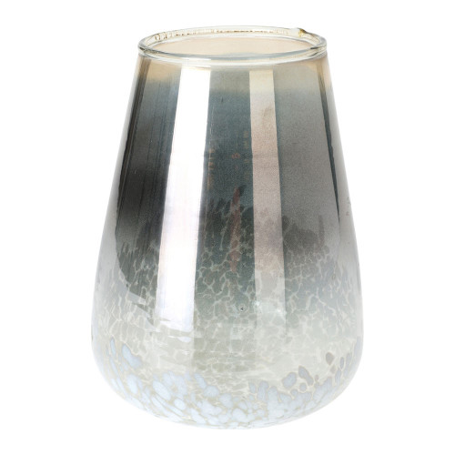 Glass Tealight holder Votive Cheena Grey 17.5X13X11cm
