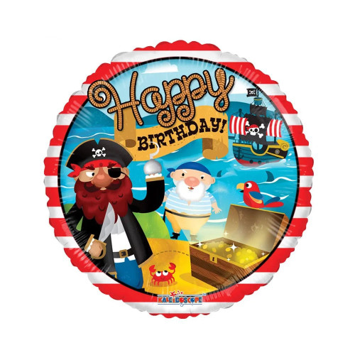 Birthday Pirate Treasure Balloon - 18 Inch