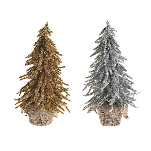 Metallic Christmas Tree 2 Assorted Gold And Silver