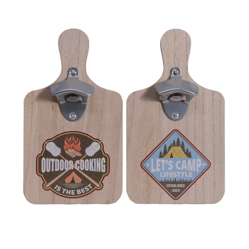 Wooden bottle opener 2 assorted designs