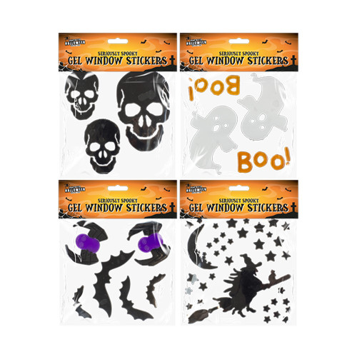 Halloween Gel Window Stickers Assorted Designs