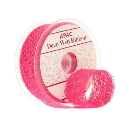 38mm x 20m Fuchsia Deco Web Ribbon (6/72)