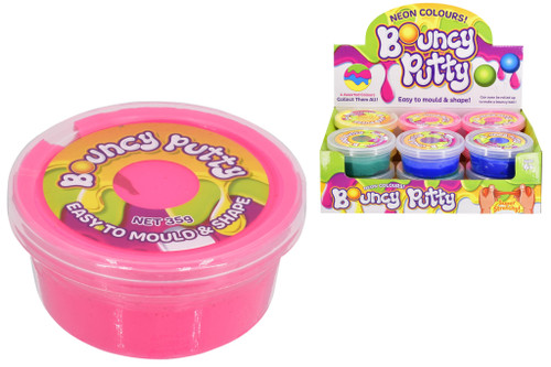 Neon Colour Bouncing Putty in display box