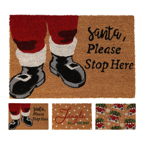 Christmas Doormat 3 Assorted 39X59Cm