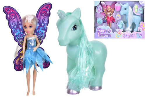 Unicorn and Fairy playset 3 assorted
