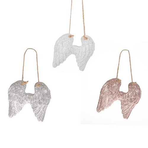 Hanging Angel Wings 3 Assorted Pnk