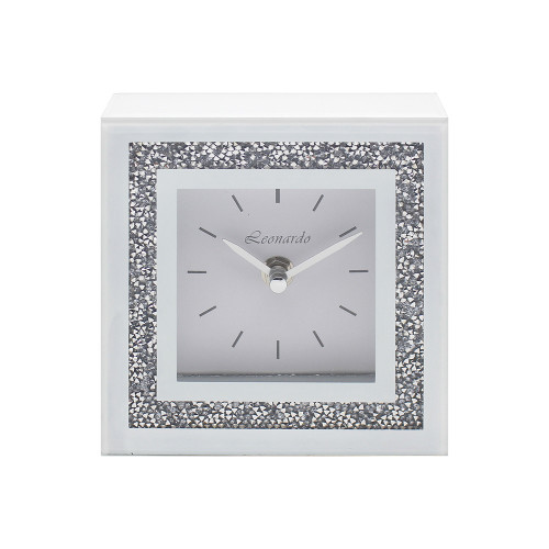 White Crystal Clock 14Cm