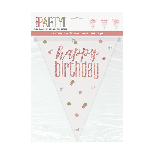 Glitz RG Happy Birthday bunting 9FT