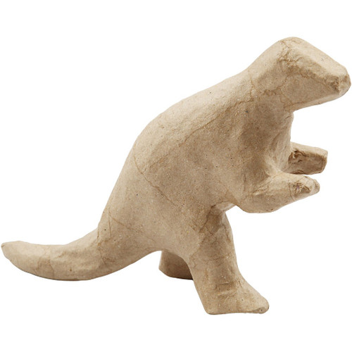 Dinosaur, papier-mache, H 12cm, L:20cm, W:4.5cm, 1 piece