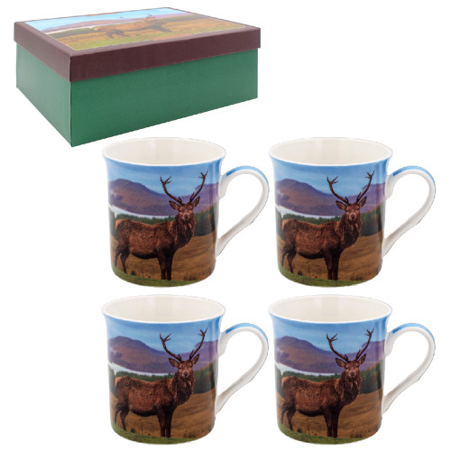 Stag Mugs Set 4
