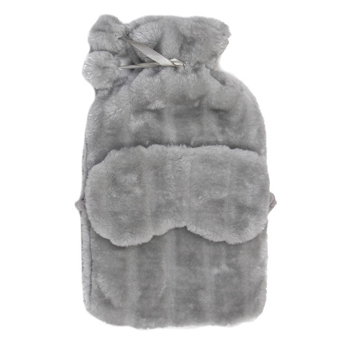 Hot Water Bottle & Mask Grey